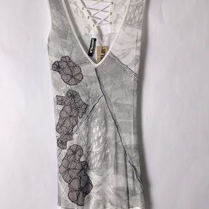 Patch work long dress